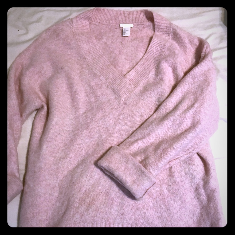 Soft oversized v neck sweater